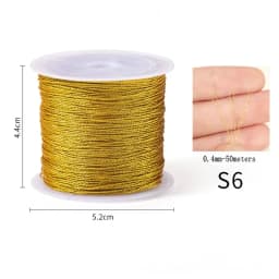 0.2-1MM Silver Gold Color Cord Jewelry Thread Metallic Ornament String for Christmas Tree Hanging Crafts Making Gift Decoratiion