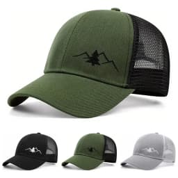 2026 New Fashionable Skateboarding Hat Christmas Tree Embroidered HipHop Hat Daily Leisure Sunshade Baseball Hat Unisex Mesh Hat
