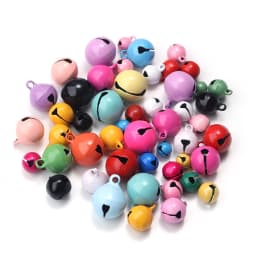 50pcs/lot Small Jingle Bells Beads Mix Colors Loose Charm Bell For Handmade Christmas Party Decoration DIY Jewelry Accessories