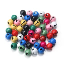 50pcs/lot Small Jingle Bells Beads Mix Colors Loose Charm Bell For Handmade Christmas Party Decoration DIY Jewelry Accessories
