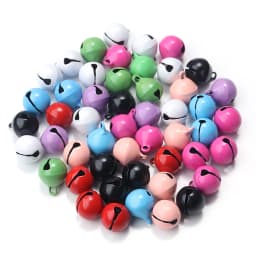 50pcs/lot Small Jingle Bells Beads Mix Colors Loose Charm Bell For Handmade Christmas Party Decoration DIY Jewelry Accessories