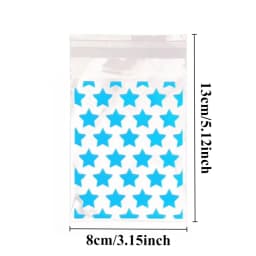 50/100PCS Star Self-adhesive Bag Candy Cookie Bag DIY Card Jewelry Self Adhesive Christmas New Year Gift Packaging Bag