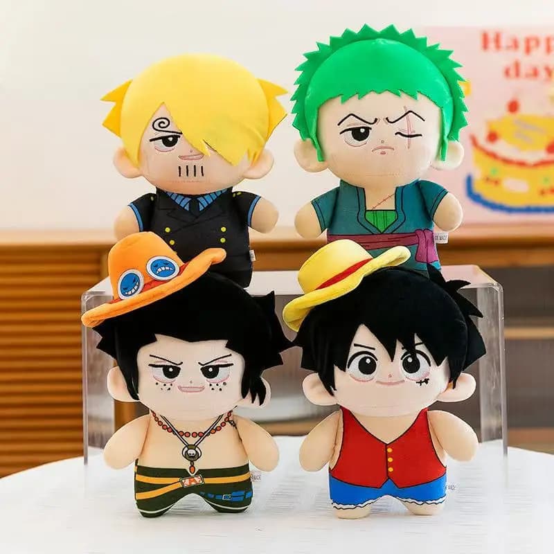 Anime 23cm Plush toys Luffy Zoro Ace Sanji Plush Toy doll Backpack Hangings Kid Christmas Gift Toys Cute Doll Birthday Gifts