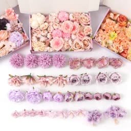 1Bag Artificial Flower Head For Home Room Wedding Decoration Handmade Craft Wreath Christmas Tree Decor 2025 Navidad Supplies
