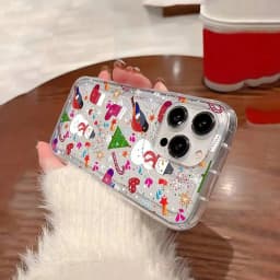 Cartoon Christmas Pattern Phone Case Phone Case For iPhone 17 16 15 14 Pro Max 13 12 11 XS X XR 7 8 Plus 16e 17 Air Clear Cover