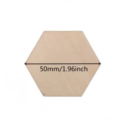 10-120mm Wooden Hexagon Blank Slices Unfinished Wood Discs Hanging Embellishments Art Crafts for DIY Crafting Wedding Christmas