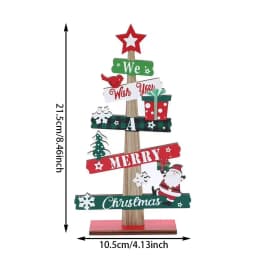 Runto 1pc Wooden Xmas Tree Ornaments Santa Claus Snowman 2025 Merry Christmas Home Decoration New Year Desktop Decor Navidad