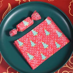 100Pcs Christmas Series Printed Handmade Nougat Candy Packaging Oil Papers Milk Taffy Wrapper Xmas Party Gift Decoration