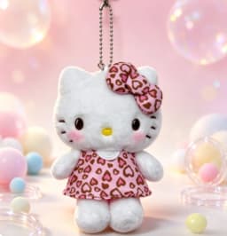Sanrio Hello Kitty Kuromi Melody Pachacoo Cinnamoroll Stuffed Plush Toys Pendant Cute KT Keyring Anime Keychain Christmas Gift