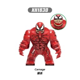 Marvel superhero building blocks, Spider Man Venom, Red Hulk, assembled doll toy anime characters, birthday and Christmas gifts