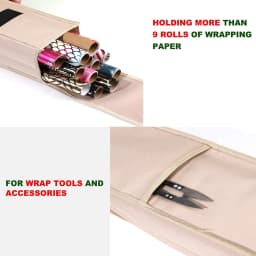 Durable Oxford Cloth Gift Wrap Storage Bag Christmas Gift Organizer with Multiple Pockets for Crafts,Posters Wrapping Paper Hold