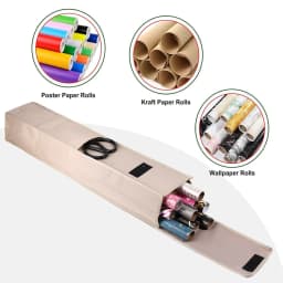 Durable Oxford Cloth Gift Wrap Storage Bag Christmas Gift Organizer with Multiple Pockets for Crafts,Posters Wrapping Paper Hold