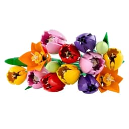 New product plant tulip  bouquet decoration Christmas birthday gift DIY home decoration gift assembling building blocks