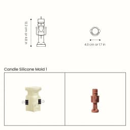 Nicole Nutcracker Silicone Molds Candles Christmas Aromatherapy Candle Mould DIY Candle Making Supplies