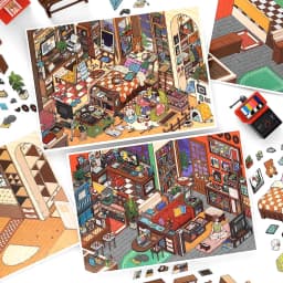 Kawaii leisure suite 3D Home Diary Landscape Sticker DIY Pocket Cabin Scene Christmas gifts 