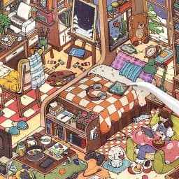 Kawaii leisure suite 3D Home Diary Landscape Sticker DIY Pocket Cabin Scene Christmas gifts 