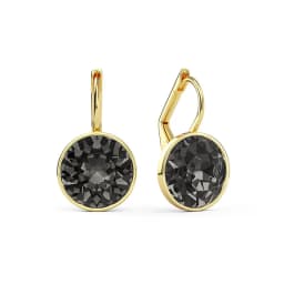 Bella Drop Earring for Women Christmas Birthday Premium Austrian Crystals Round Cut Dangle Silver Gold Color Pierced Jewelry