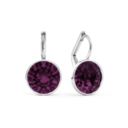 Bella Drop Earring for Women Christmas Birthday Premium Austrian Crystals Round Cut Dangle Silver Gold Color Pierced Jewelry