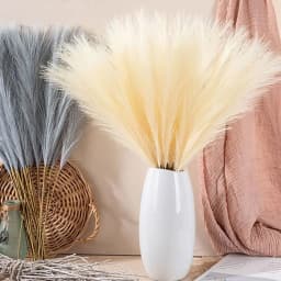 10PCS/Set 55CM Artificial Fluffy Pampas Grass Boho Decor Flower Fake Plant Reed Simulated Wedding Party Christmas Home Decor