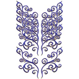 1 Pair Embroidery Golden Thread Flower Patches Fabric Christmas Bride Wedding Dress Bags DIY Festival Accessories Sewing Repair