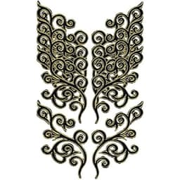 1 Pair Embroidery Golden Thread Flower Patches Fabric Christmas Bride Wedding Dress Bags DIY Festival Accessories Sewing Repair