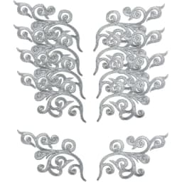 1 Pair Embroidery Golden Thread Flower Patches Fabric Christmas Bride Wedding Dress Bags DIY Festival Accessories Sewing Repair