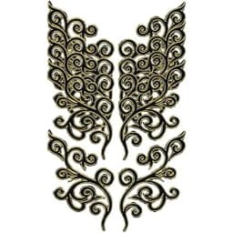 1 Pair Embroidery Golden Thread Flower Patches Fabric Christmas Bride Wedding Dress Bags DIY Festival Accessories Sewing Repair