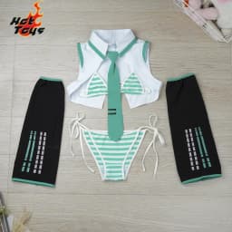Anime Game Miku Cosplay Miku Formula Suits Cosplay Costume Girl Snow Christmas Roleplay Uniforms Bikini Set Cosplay
