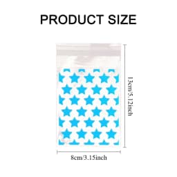 50/100PCS Star Printed Self-Sealing OPP Bags Scratch-Resistant Self-Adhesive Christmas New Year Fashionable Gift Packaging