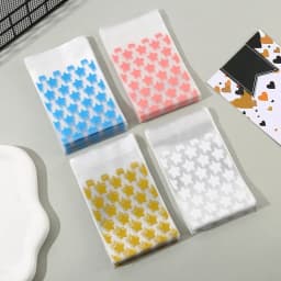 50/100PCS Star Printed Self-Sealing OPP Bags Scratch-Resistant Self-Adhesive Christmas New Year Fashionable Gift Packaging