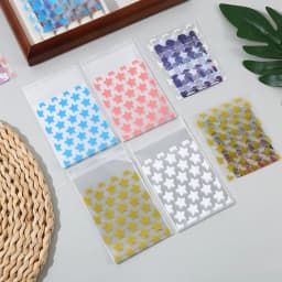 50/100PCS Star Printed Self-Sealing OPP Bags Scratch-Resistant Self-Adhesive Christmas New Year Fashionable Gift Packaging