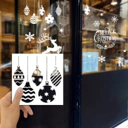 8 Pcs 5.1inch Christmas Painting Stencils Set for DIY Card Window Decor Gift Tags