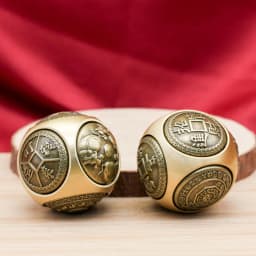 Rotating Six-Faced Chinese Lucky Coin Spinner Fidget Toy Stress Anxiety Relief Sensory Focus Tool For Birthday Christmas Gift