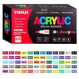 12-120 Colors Acrylic Paint Pens Markers Brush Tip Paint Markers For Rock Painting Wood Canvas Stone,Christmas Gift DIY Crafts