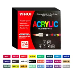 12-120 Colors Acrylic Paint Pens Markers Brush Tip Paint Markers For Rock Painting Wood Canvas Stone,Christmas Gift DIY Crafts