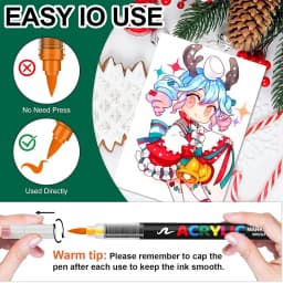 12-120 Colors Acrylic Paint Pens Markers Brush Tip Paint Markers For Rock Painting Wood Canvas Stone,Christmas Gift DIY Crafts