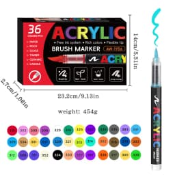 12-120 Colors Acrylic Paint Pens Markers Brush Tip Paint Markers For Rock Painting Wood Canvas Stone,Christmas Gift DIY Crafts