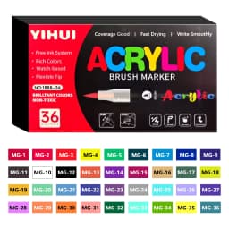 12-120 Colors Acrylic Paint Pens Markers Brush Tip Paint Markers For Rock Painting Wood Canvas Stone,Christmas Gift DIY Crafts