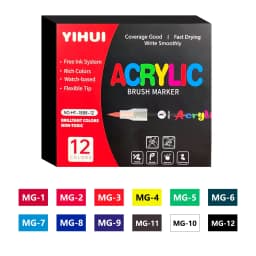 12-120 Colors Acrylic Paint Pens Markers Brush Tip Paint Markers For Rock Painting Wood Canvas Stone,Christmas Gift DIY Crafts