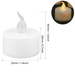 24/48 Pack Flameless Votive Candles Electric Battery Operated LED Tea Lights Fake Candle Warm White for Wedding Table Christmas