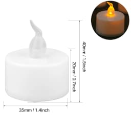 24/48 Pack Flameless Votive Candles Electric Battery Operated LED Tea Lights Fake Candle Warm White for Wedding Table Christmas