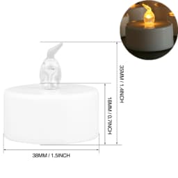 24/48 Pack Flameless Votive Candles Electric Battery Operated LED Tea Lights Fake Candle Warm White for Wedding Table Christmas