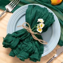 6pcs Cheesecloth Gauze Napkin Sage Green Table Placemat Setting Dining Wedding Party Banquet Christmas Banquets Table Cake Decor