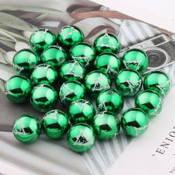 16mm 10pcs Big UV Color Xmas Acrylic Beads Printing Christmas Tree Snowflake Bell Beads For Making Xmas Style Necklace Earring