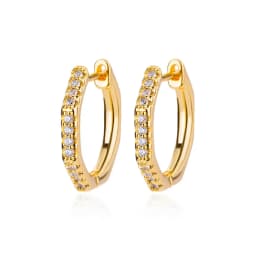 Shiny Zircon Circle Square Hoop Earrings for Women Gold Color Stainless Steel Earrings Luxury Christmas Jewelry Wedding aretes