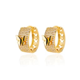 Shiny Zircon Circle Square Hoop Earrings for Women Gold Color Stainless Steel Earrings Luxury Christmas Jewelry Wedding aretes