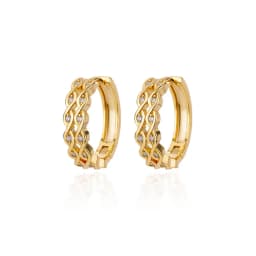 Shiny Zircon Circle Square Hoop Earrings for Women Gold Color Stainless Steel Earrings Luxury Christmas Jewelry Wedding aretes