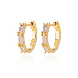Shiny Zircon Circle Square Hoop Earrings for Women Gold Color Stainless Steel Earrings Luxury Christmas Jewelry Wedding aretes