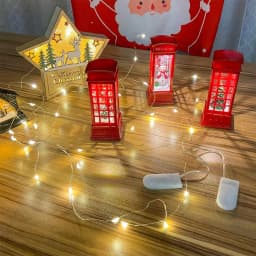 10 PCS String Fairy Lights 2M 20LED Silver Copper Wire Battery Powered DIY Decorations String Lights For Wedding Party Christmas