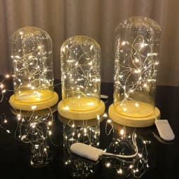 10 PCS String Fairy Lights 2M 20LED Silver Copper Wire Battery Powered DIY Decorations String Lights For Wedding Party Christmas